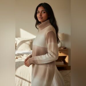 Maria Stanley Tawni blush and cream ombre sweater dress